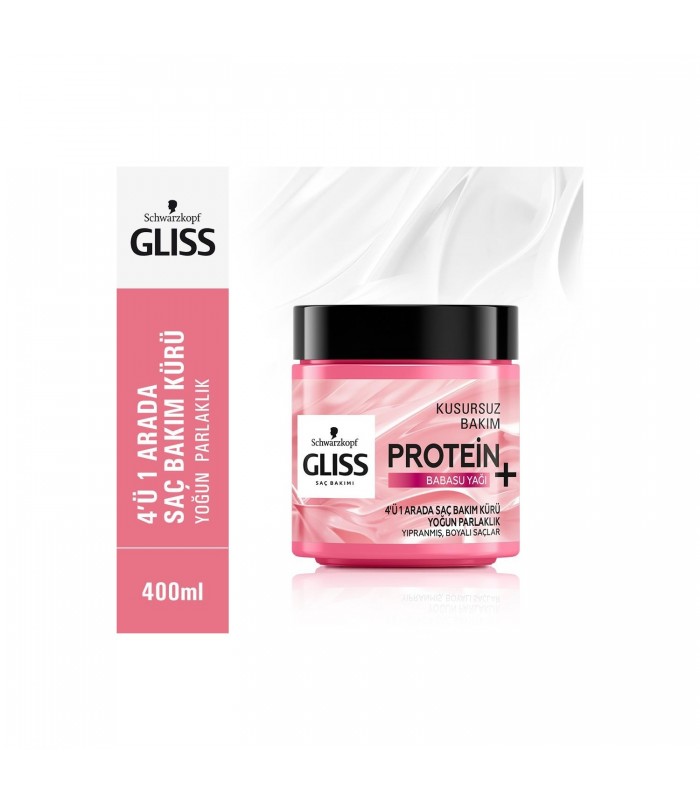 Gliss ماسک مو درخشان کننده 4 کاره پروتئینه 400 میلی لیتر گلیس