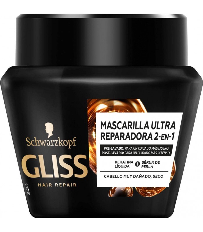 Gliss ماسک مو کراتینه بازسازی کننده موهای آسیب دیده 300 میلی لیتر گلیس