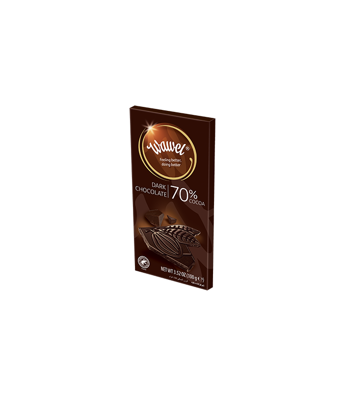 Wawel شکلات تلخ 70 درصد کاکائو با دانه های قهوه 100 گرمی واول