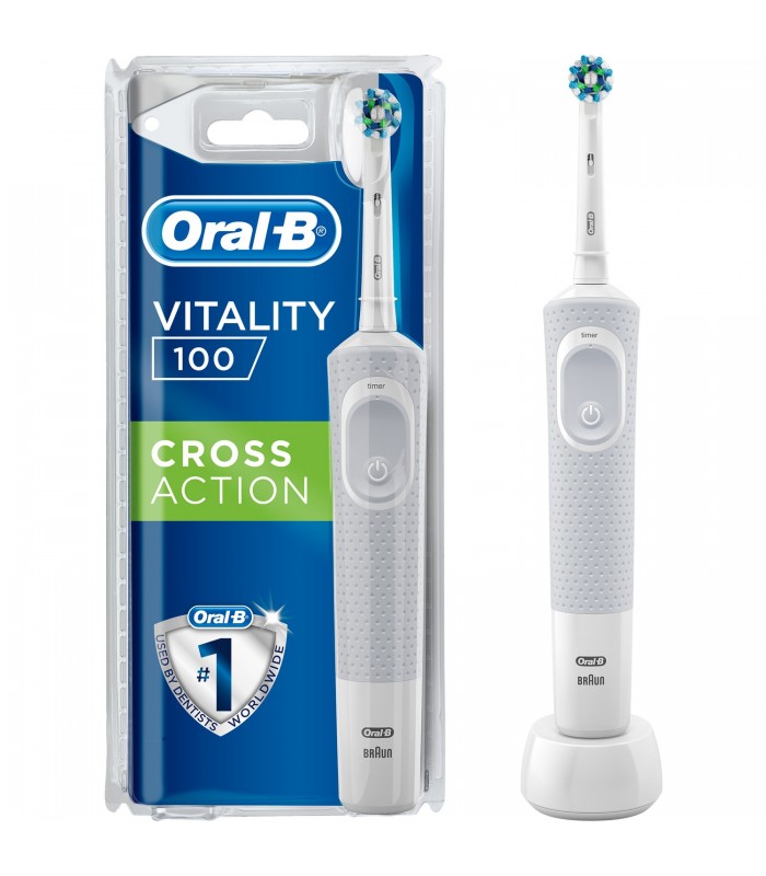 Oral B مسواک برقی ویتالیتی 100 کراس اکشن سفید اورال بی
