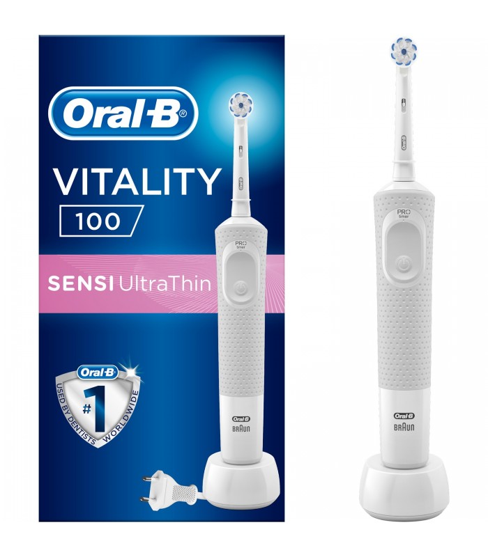 Oral B مسواک برقی ویتالیتی 100 سنسی اولترا تین سفید اورال بی