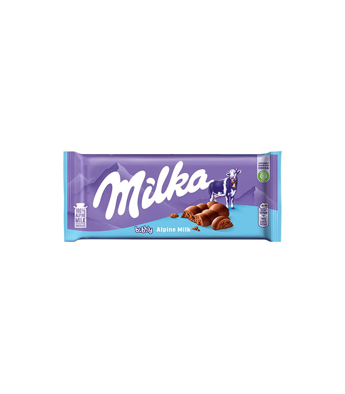 Milka شکلات شیری بابلی 90 گرمی میلکا