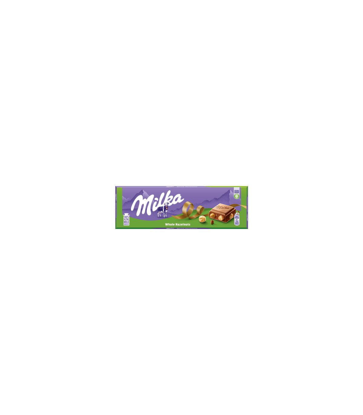 Milka شکلات شیری هول هزلنات 250 گرمی میلکا