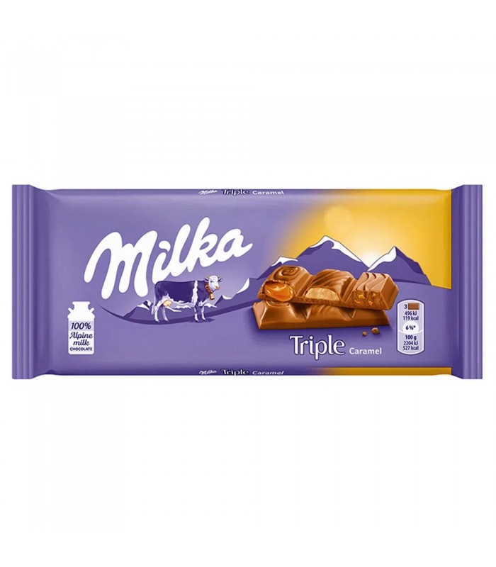 Milka شکلات شیری تریپل کارامل 90 گرمی میلکا