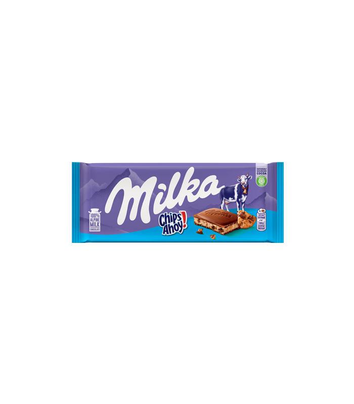 Milka شکلات شیری کوکی چیپس شکلات 100 گرمی میلکا