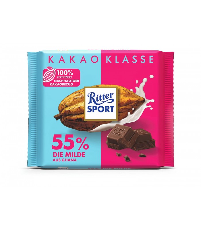 Ritter Sport شکلات 55% اسموت 100 گرمی ریتر اسپرت