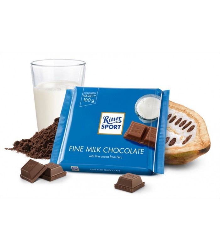 Ritter Sport شکلات شیری 35% فاین 100 گرمی ریتر اسپرت