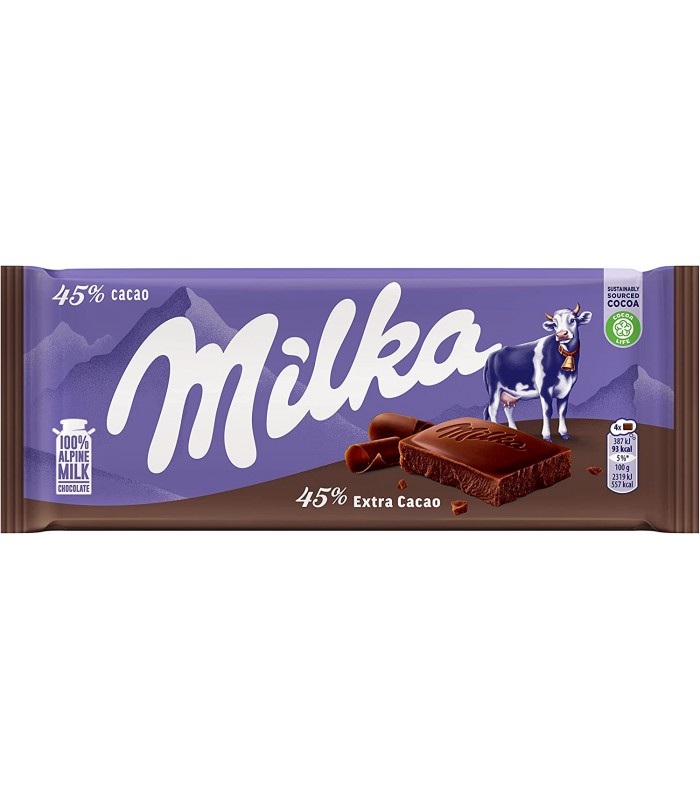 Milka شکلات شیری اکسترا کاکائو 100 گرمی میلکا