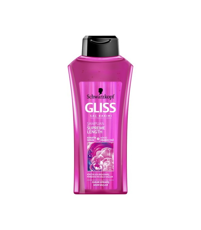 Gliss شامپو کراتینه تقویت کننده موهای بلند 550 میلی لیتر گلیس