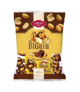 mr biguin شکلات با مغز بادام زمینی و شیر شتر 1 کیلویی مستر بیگویین