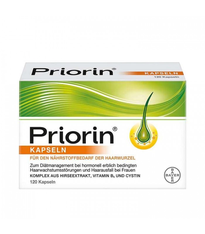 PRIORIN کپسول ضد ریزش مو ارثی و هورمونی 120 عددی پریورین بایر آلمان