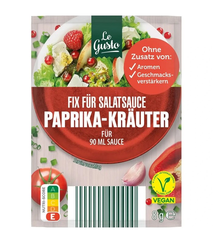 GUSTO ادویه سالاد سبزیجات معطر و پاپریکا 8گرم گوستو