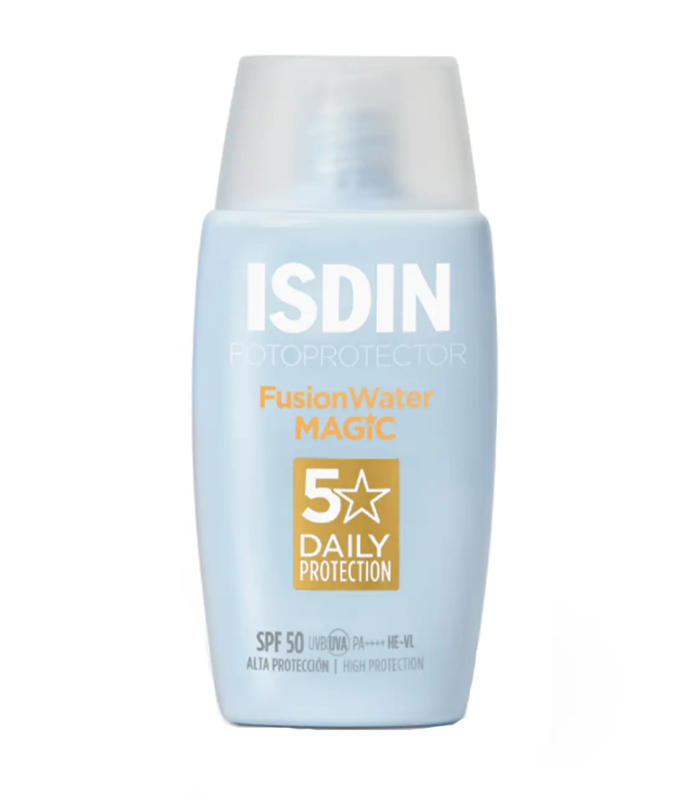 ISDIN کرم ضد آفتاب بی رنگ مجیک فیوژن واتر SPF50 حجم 50 میل ایزدین