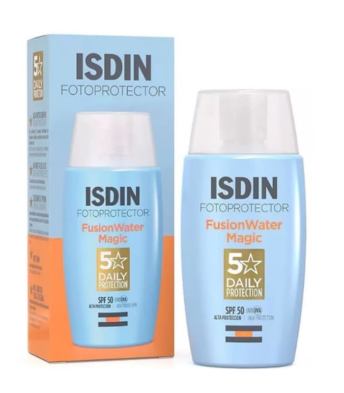 ISDIN کرم ضد آفتاب بی رنگ مجیک فیوژن واتر SPF50 حجم 50 میل ایزدین