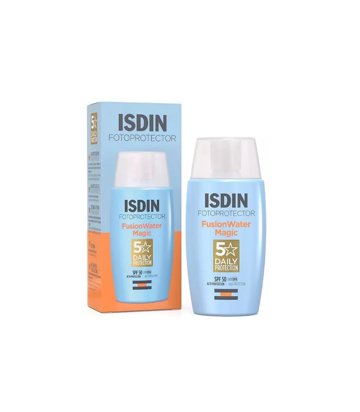 ISDIN کرم ضد آفتاب بی رنگ مجیک فیوژن واتر SPF50 حجم 50 میل ایزدین