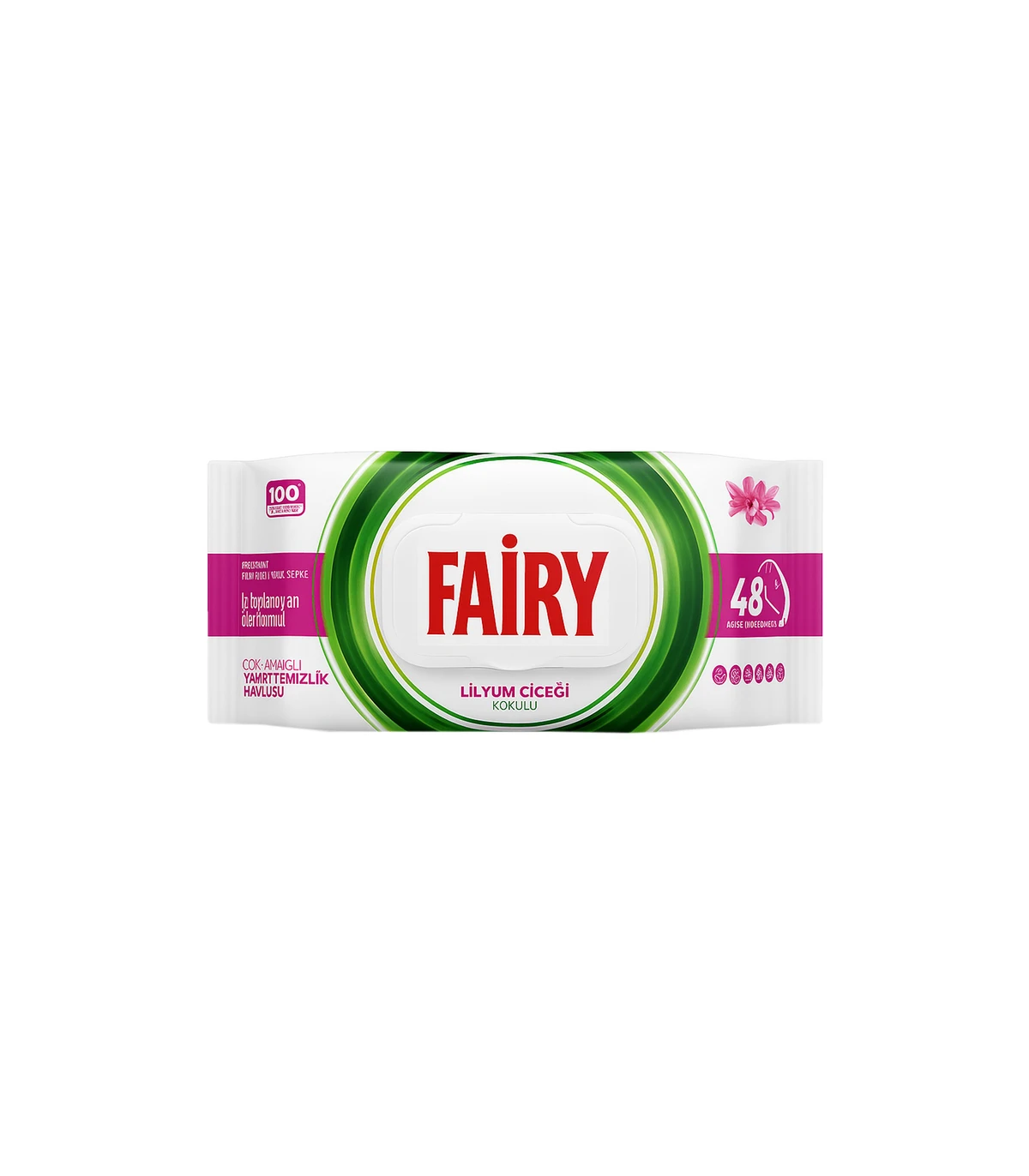 FAIRY دستمال سطوح چند منظوره فیری رایحه لیلیوم بسته 100 عددی