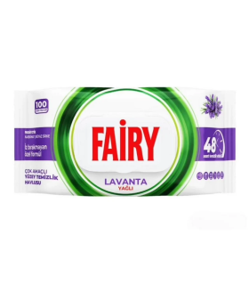 FAIRY دستمال سطوح چند منظوره فیری رایحه لوندر بسته 100 عددی