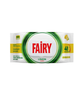 FAIRY دستمال سطوح چند منظوره فیری رایحه لیمو بسته 100 عددی