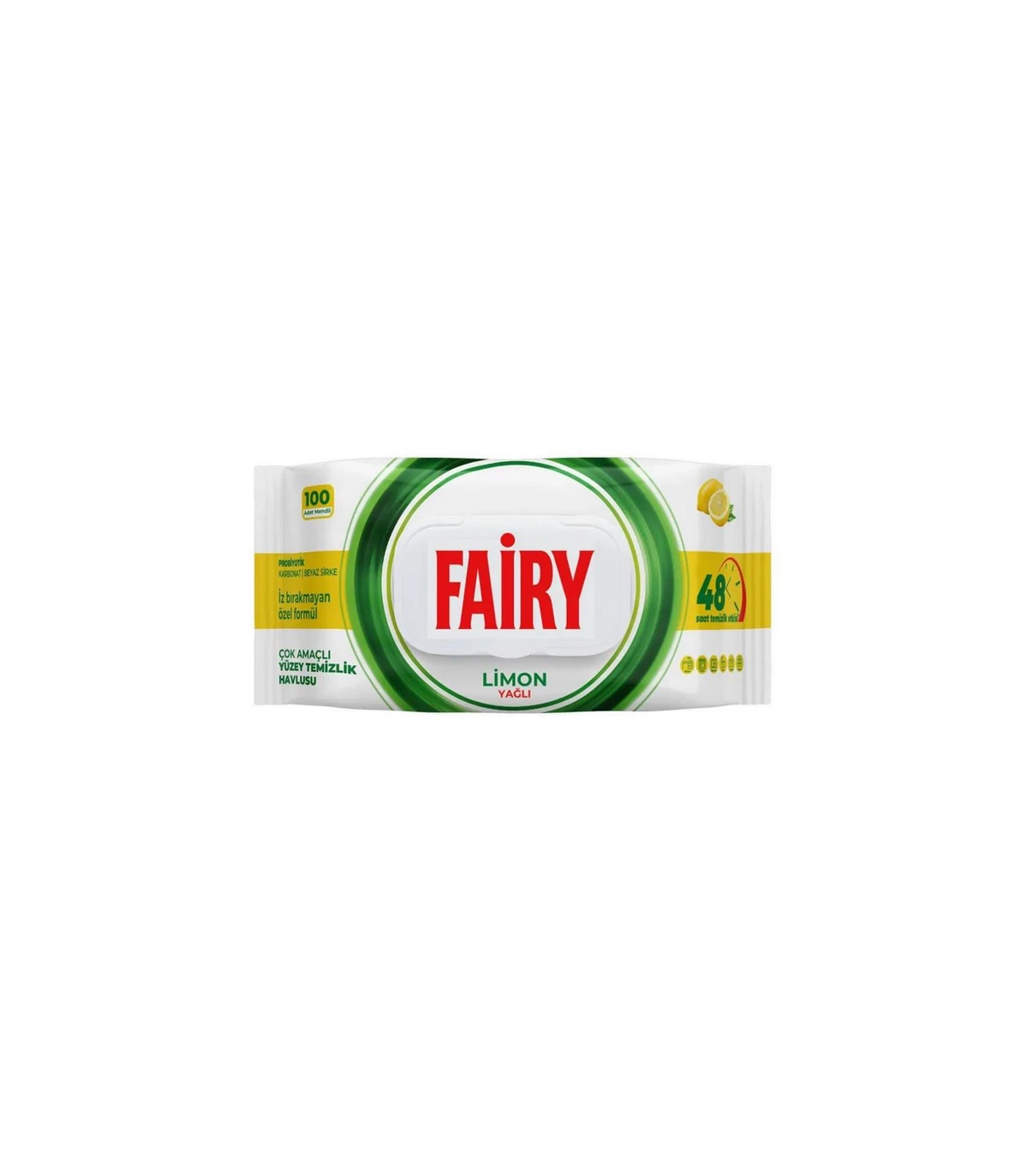FAIRY دستمال سطوح چند منظوره فیری رایحه لیمو بسته 100 عددی