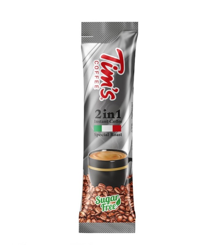 TIM'S قهوه فوری 2 در 1 بدون قند بسته 20 عددی تیمز
