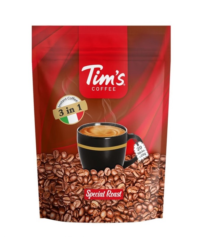 TIM'S قهوه فوری 3 در 1 بسته 20 عددی تیمز