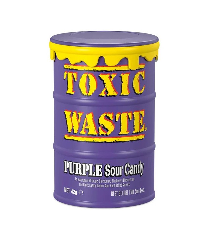 TOXIC WASTE آبنبات ترش تاکسیک ویست بشکه بنفش 42 گرمی