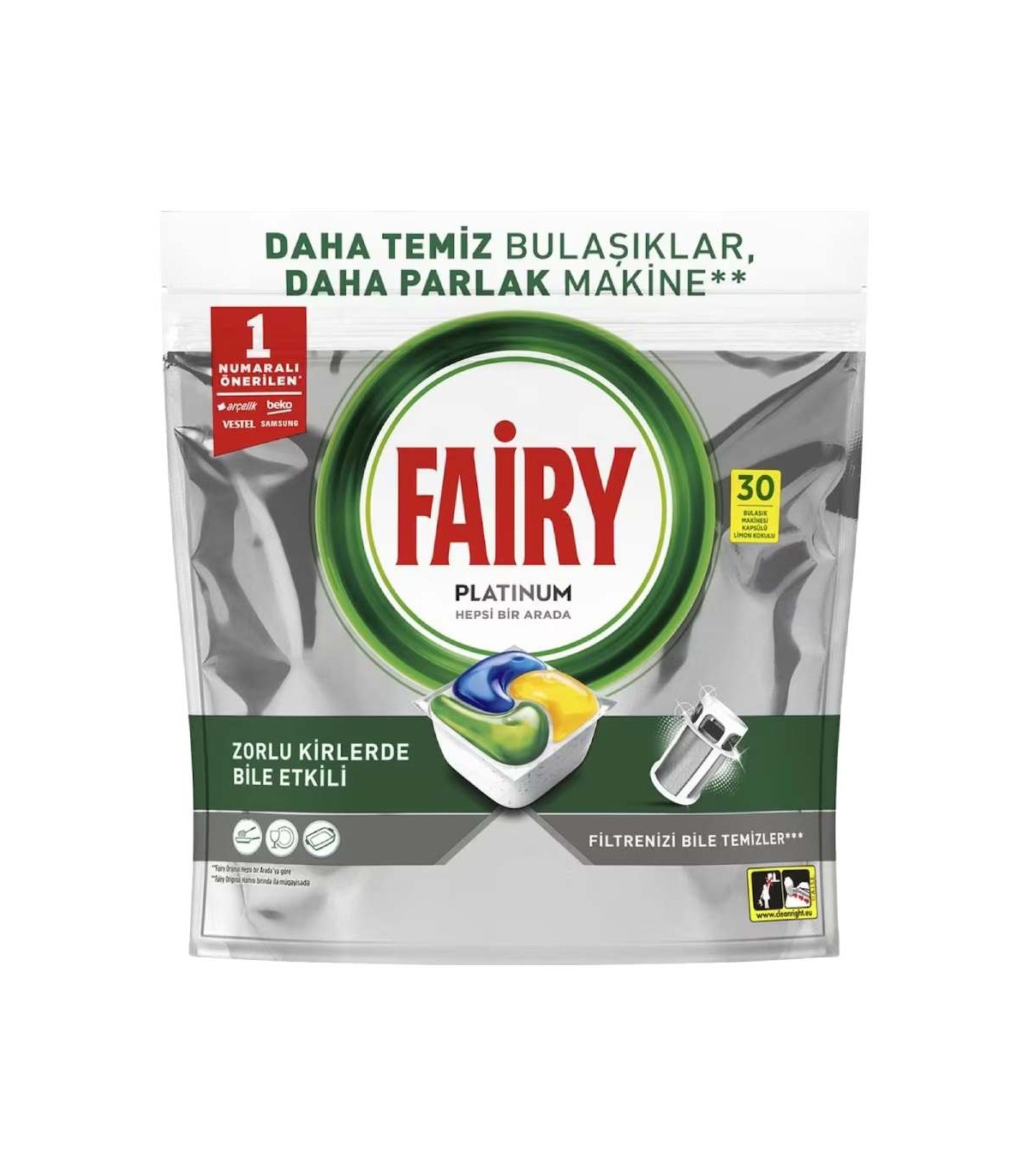 Fairy قرص ماشین ظرفشویی پلاتینوم 30 عددی فیری