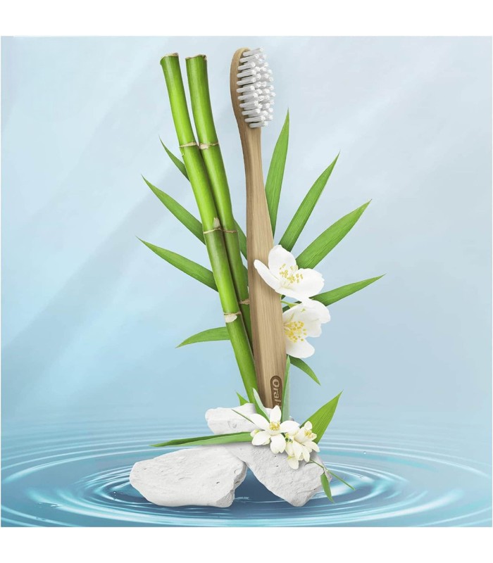 ORAL B مسواک ارگانیک گیاهی چوب بامبو درجه مدیوم اورال بی