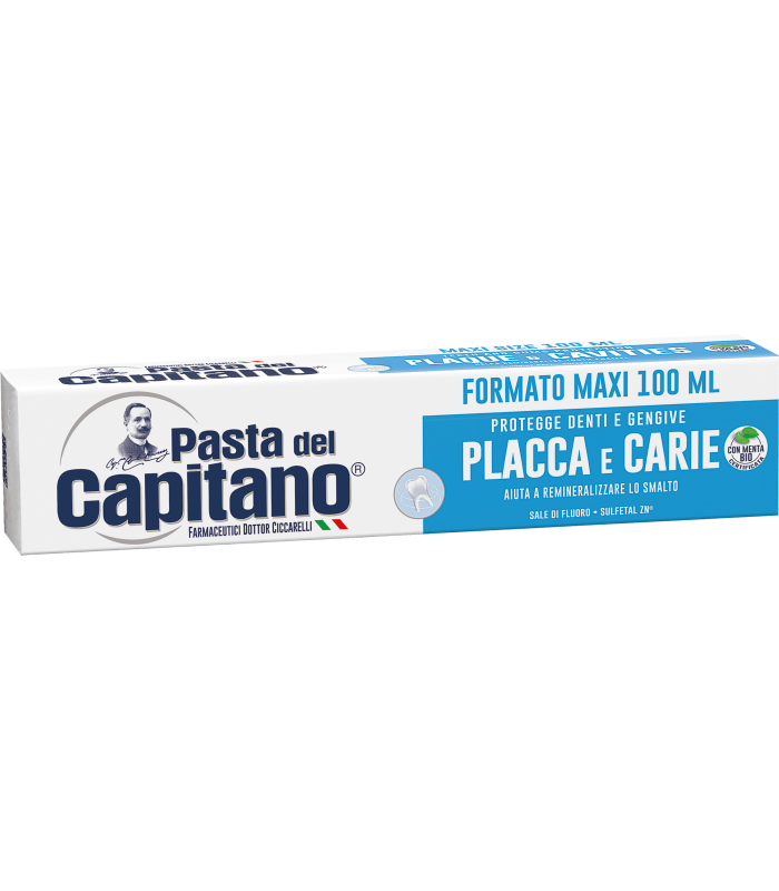 Capitano خمیر دندان ضد پلاک و محافظ مینای دندان کاپیتانو اصل ایتالیا حجم 100 میل