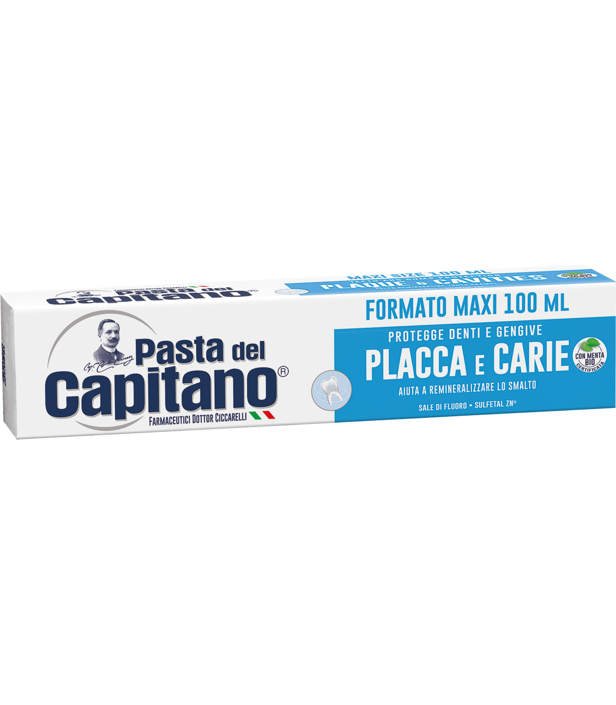 Capitano خمیر دندان ضد پلاک و محافظ مینای دندان کاپیتانو اصل ایتالیا حجم 100 میل