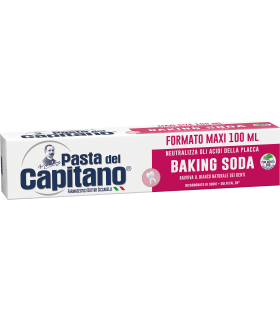 Capitano خمیر دندان حاوی جوش شیرین کاپیتانو اصل ایتالیا حجم 100 میل