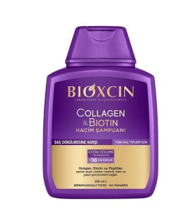 BIOXCIN شامپو حجم دهنده و ضد ریزش مو حاوی کلاژن و بیوتین بیوکسین 300 میل