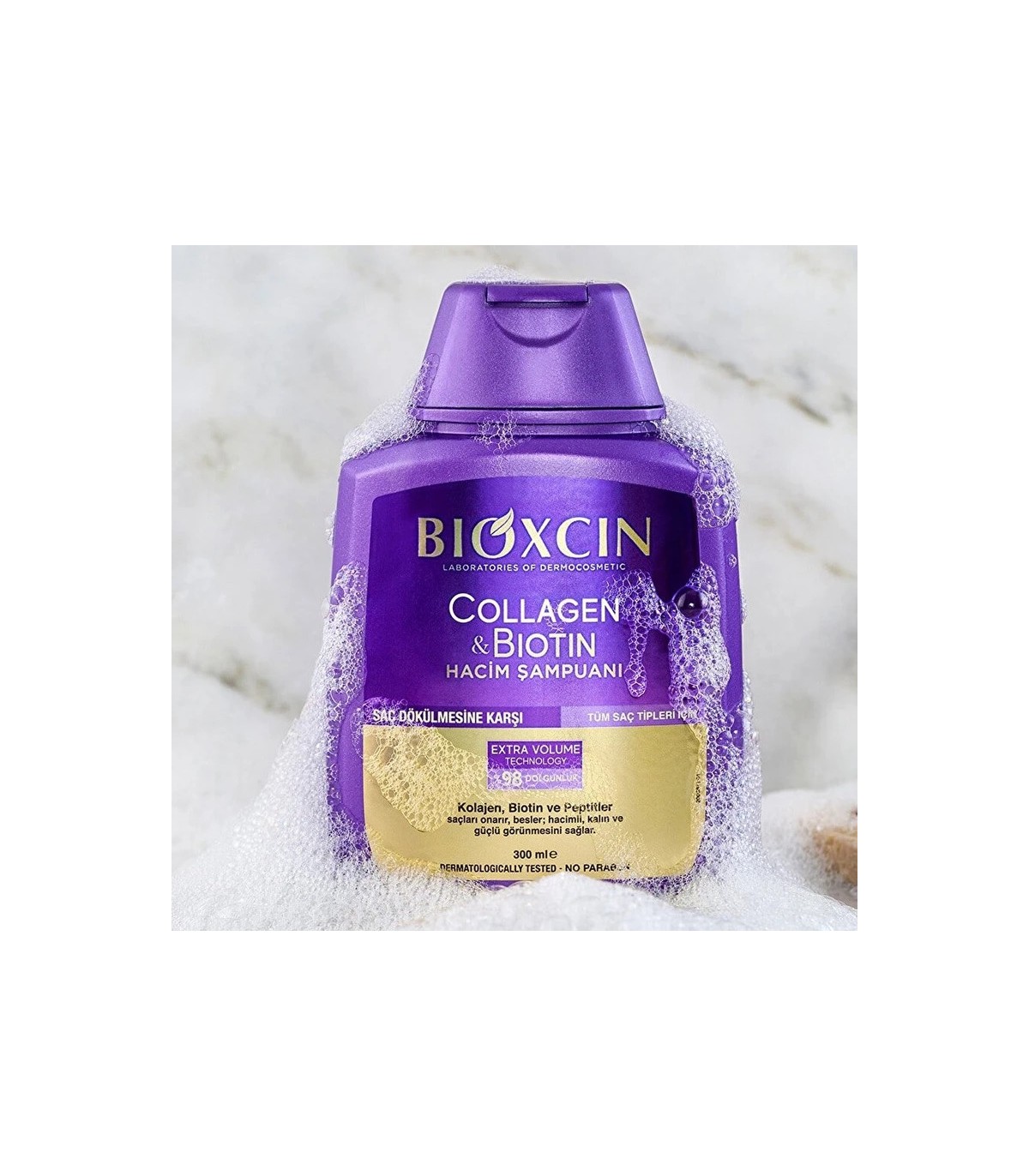 BIOXCIN شامپو حجم دهنده و ضد ریزش مو حاوی کلاژن و بیوتین بیوکسین 300 میل