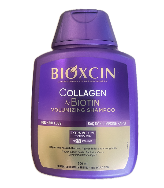 BIOXCIN شامپو حجم دهنده و ضد ریزش مو حاوی کلاژن و بیوتین بیوکسین 300 میل