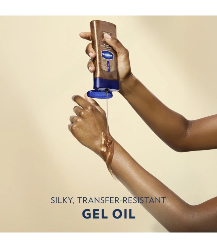Vaseline ژل روغن براق کننده بدن شاین وازلین مدل Golden Hour Glow Vanilla Cocoa حجم 200 میلی لیتر