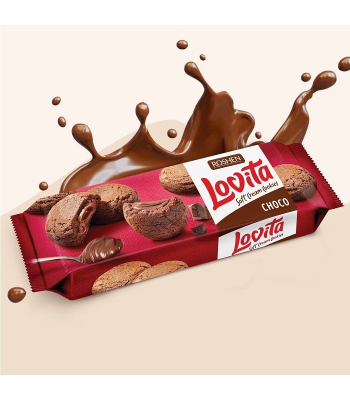 Roshen کوکی شکلاتی کرم دار 150 گرمی روشن