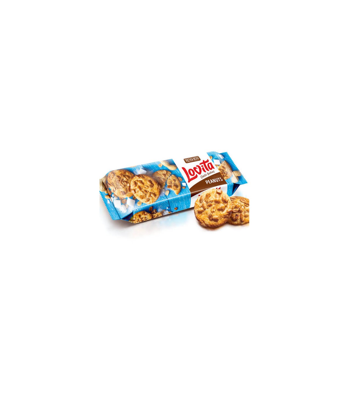 Roshen کوکی با تکه های بادام زمینی 150 گرمی روشن