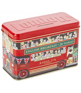 Ahmad Tea چای جعبه فلزی اتوبوس لندن 20 عددی احمد انگلستان