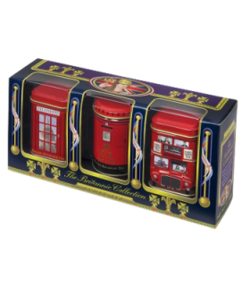 Ahmad Tea پک 3 عددی چای جعبه فلزی نمادهای لندن 75 گرمی احمد تی