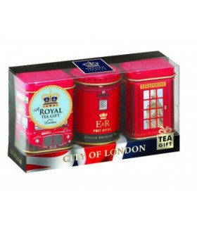Ahmad Tea پک 3 عددی چای جعبه فلزی نمادهای لندن 75 گرمی احمد تی