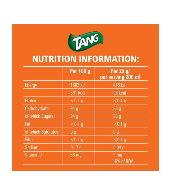 Tang پودر شربت پرتقال 2.5 کیلوگرمی تانگ