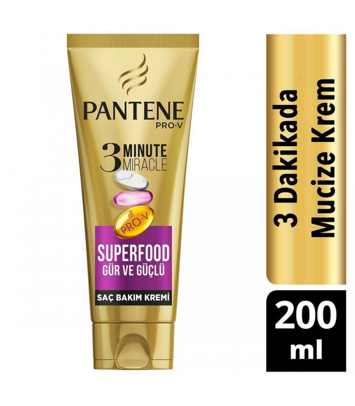 Pantene ماسک موی معجزه آسای 3 دقیقه ای سوپر فود 200 میل پنتن
