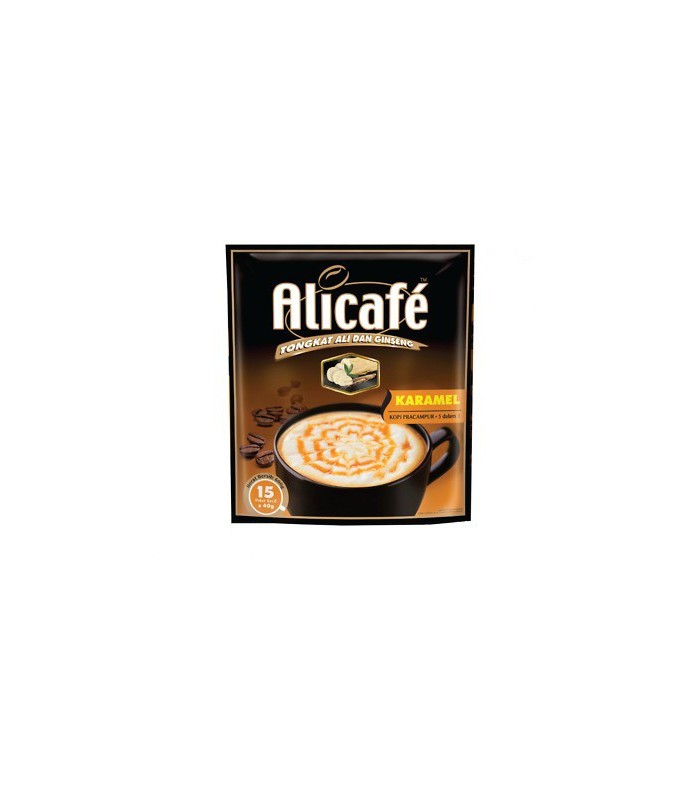Alicafe قهوه فوری جینسینگ دار کاراملی 15 عددی علی کافه