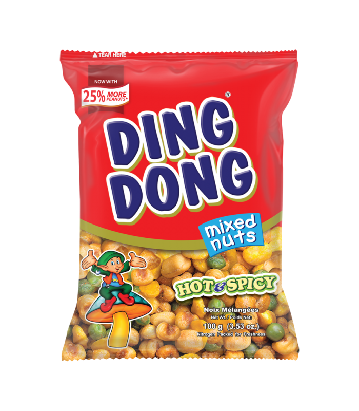 Ding Dong آجیل هندی مخلوط تند و اسپایسی 100 گرمی دینگ دانگ