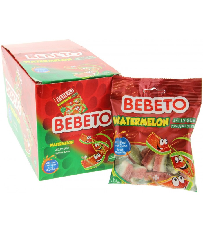 Bebeto پک 12 عددی پاستیل هندوانه 80 گرمی ببتو