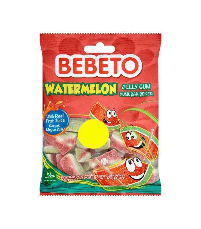 Bebeto پک 12 عددی پاستیل هندوانه 80 گرمی ببتو