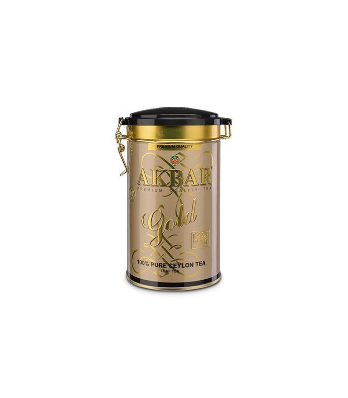 Akbar چای طلایی جعبه فلزی 450 گرمی اکبر