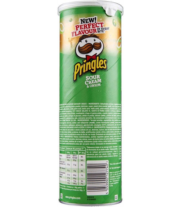 Pringles چیپس خامه ترش و پیاز 165 گرمی پرینگلز