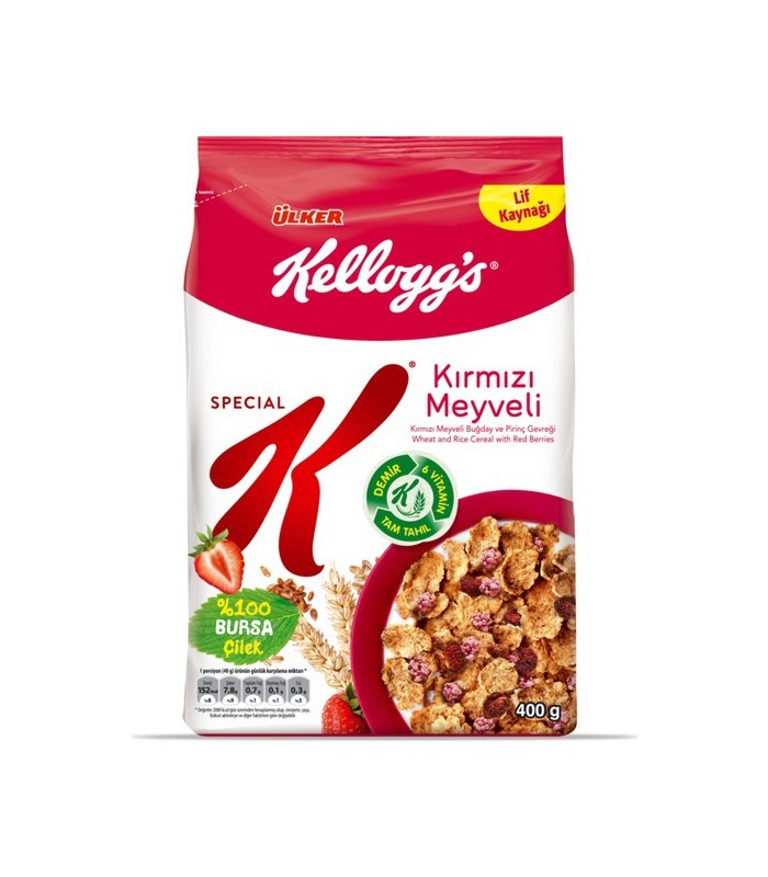 خرید kelloggs کرن فلکس اسپشیال کی میوه های قرمز ۴۰۰ گرمی کلاگز