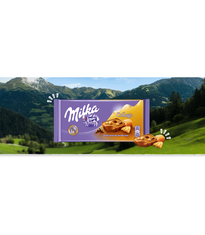Milka شکلات شیری کولاژ کارامل 93 گرمی میلکا